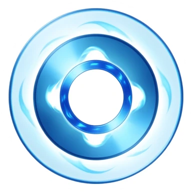 A minimalist CD disc with a subtle fire design, blue fire. sticker