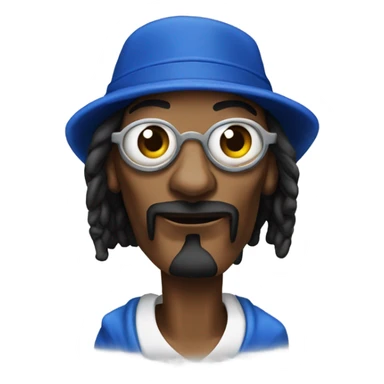 Snoop dogg in a crip outfit with a cigar in his mouth sticker