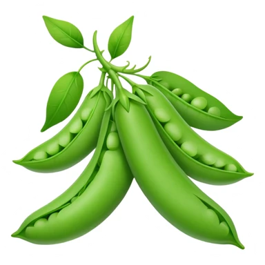 single snap pea with leaves sticker