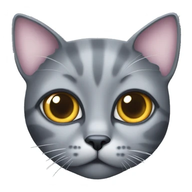 Grey cat with huge sparkly eyes sticker
