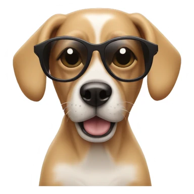 Dog with sunglasses blowing on nails sticker