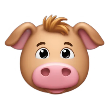 Personne chevauchant un cochon sticker
