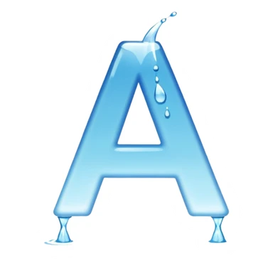 the letter V made out of water sticker