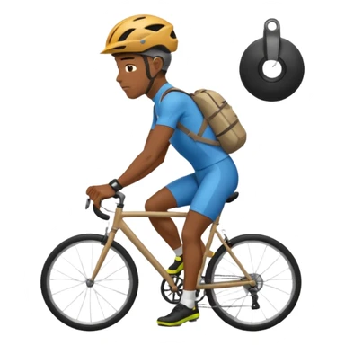 City Cyclist black man sticker