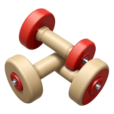 beige dumbbells slightly tilted sticker