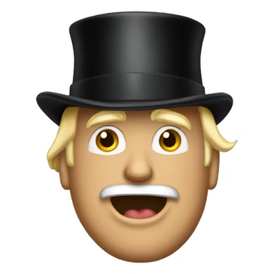Donald Trump wearing a top hat  sticker
