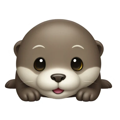 cute otter bowing sticker
