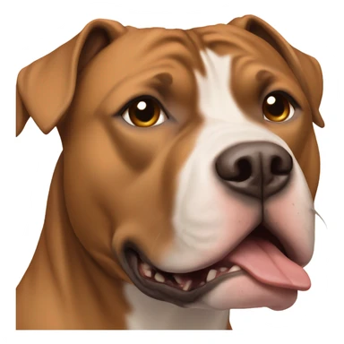 Brown American staffordshire terrier  sticker