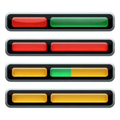 Video game health bar indicator sticker