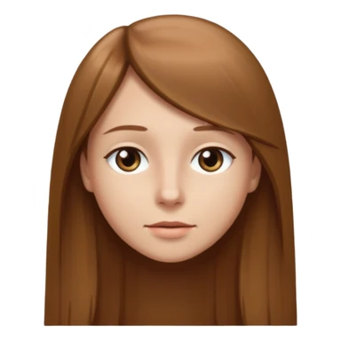 I capelli devono essere lunghi lisci castano chiaro  sticker