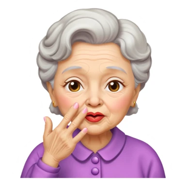 Grandma blowing kisses sticker