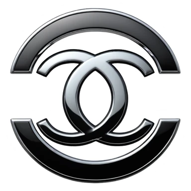 Chanel sport logo chrome glossy sticker