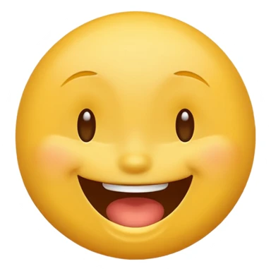 Classic yellow emoji Happy laughing and winking with no tears sticker