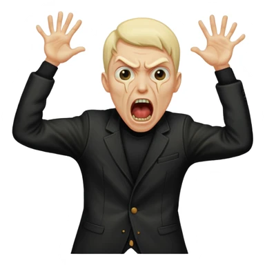 FAI LO STESSO UOMO CON LA GIACCA NERA (LA PRIMA IMMAGINE A SINITRA DELL ULTIMA RAPPRESENTAZIONE) CHE URLA DA DOLORE TIPO URLO DI MUNCH sticker