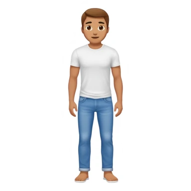 Sexy man, White T-Shirt, jeans sticker