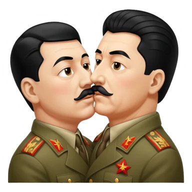 Hitler and Stalin kissing sticker
