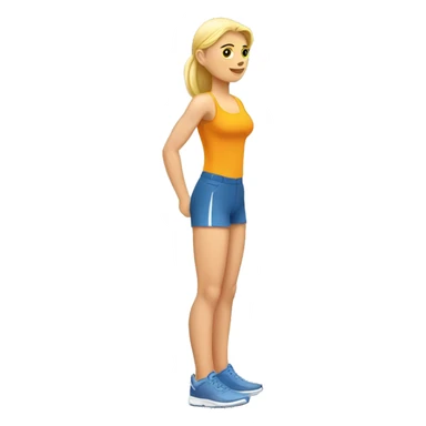 Woman leg calves muscles, fit Caucasian woman sticker