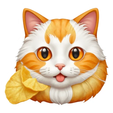 Chat qui mange du chips sticker