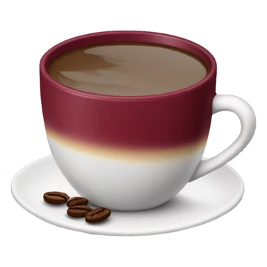  burgundy hot cup of coffee sticker