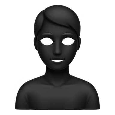 silueta negra persona sin rostro sticker