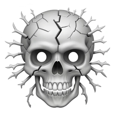 Skull emoji copying the brain exploding emoji like this: 🤯.  sticker