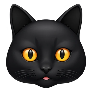 black cat black eyes sticker