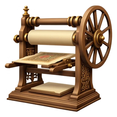 ancient printing press sticker