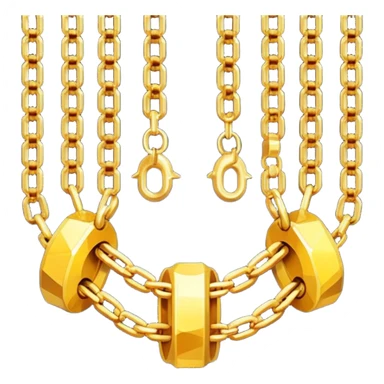 fantasy magic heavenly golden chains low poly sticker