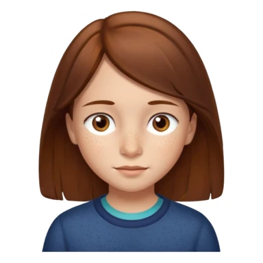 Daria whit brown hair and brown eyes a 7 year old kid sticker