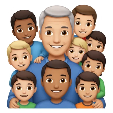 a father with many children sticker