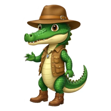 explorer crocodile sticker