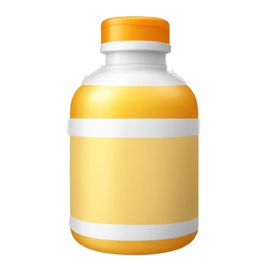 Yellow/orange jar of lotion with white top sticker