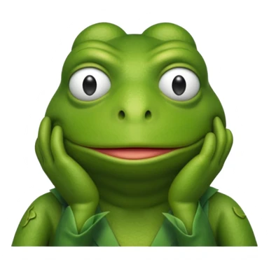 Tired Kermit frog  sticker