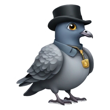 a pigeon dressed like sherlock holmes sticker
