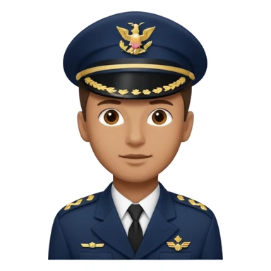 male navy soldier, square face sticker