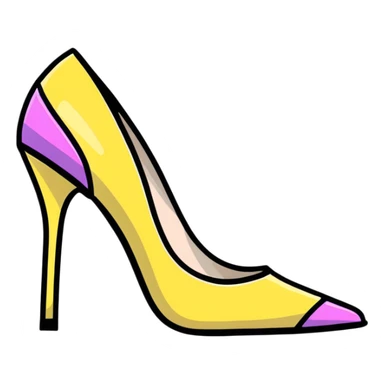 high heel shoe sticker