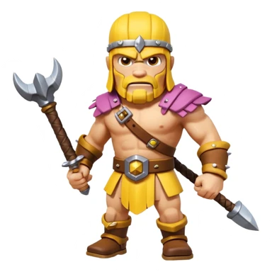 BARBARO DE CLASH OF CLANS QUE TIENE PELO AMARILLO sticker