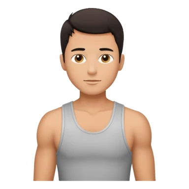 sexy gay guy emoji with short dark hair sticker