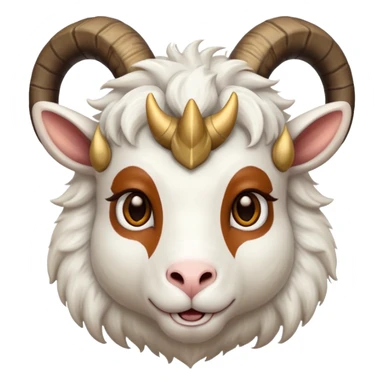Goat face with horn sticker