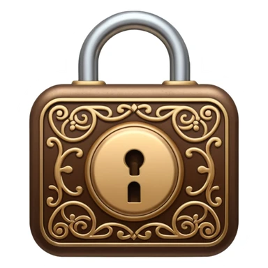 Lock with a brown sticker