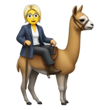 Lepen sur un lama sticker