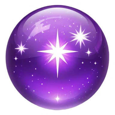 Purple Sparkly Shiny Magical Ball Orb Sphere sticker