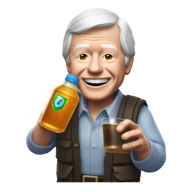 Jimmy Carter drinking a Fortnite shield potion bottle sticker