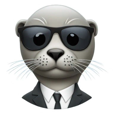 Seal wearing a suit with sunglasses  sticker