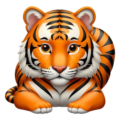 tiger lying down relaxed sticker