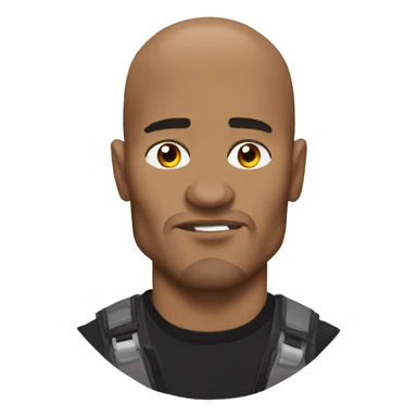 Dwane the rock as a rock sticker