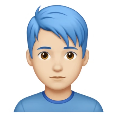 blue haired gay person sticker