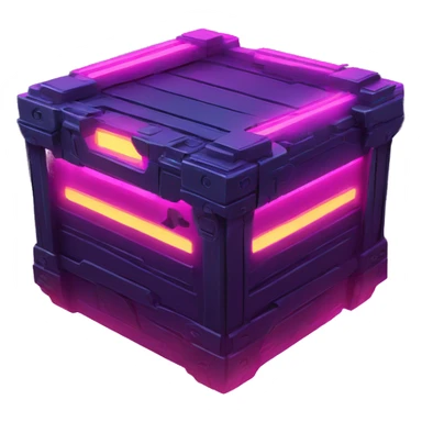loot crate glowing neon sticker