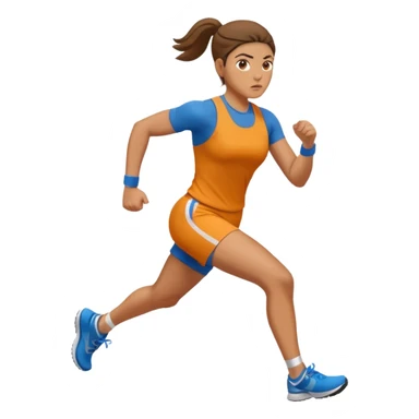 create a stocky female runner sticker