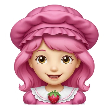 Vintage cartoon character strawberry shortcake sticker